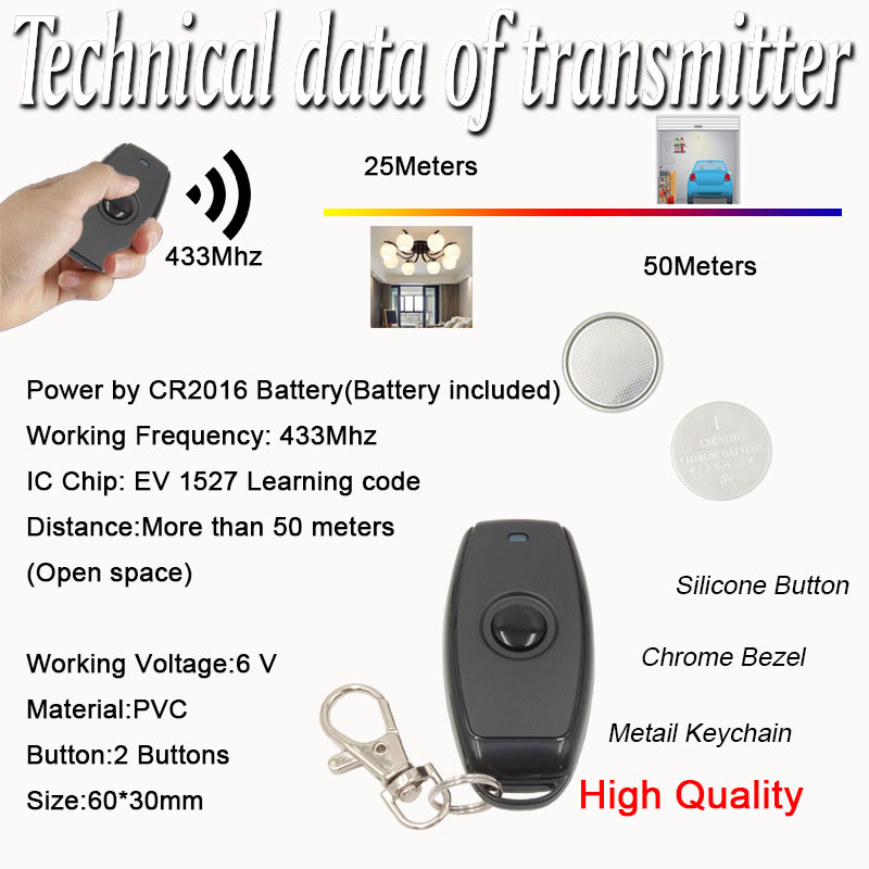 433mhz DC 3.6V 6V 12V 24V 1CH  - 433Mhz Receiver Module 评论和价格